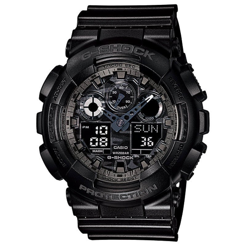 卡西欧（CASIO）手表防水运动手表石英表男表 GA-100CF-1AJF