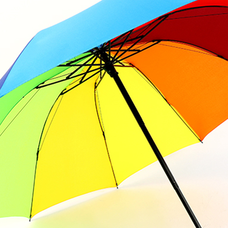 手动钢骨伞架 碰击布 橡胶漆手柄 YF-S2021042 晴雨两用伞高清大图