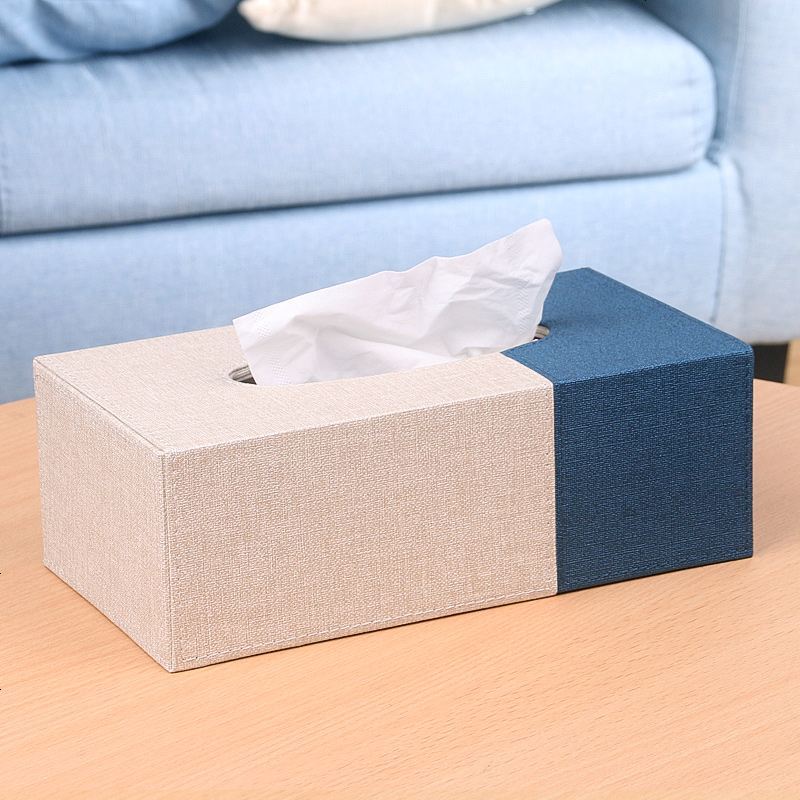 艺嘉赫日式抽纸盒家用客厅简约可爱纸抽盒皮革收纳北欧ins风纸巾盒
