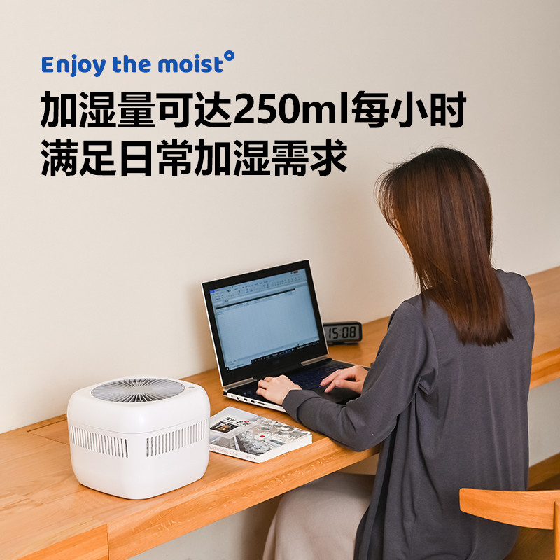 顽米无雾加湿器家用静音卧室孕妇婴儿净化空气小型机空调房客厅