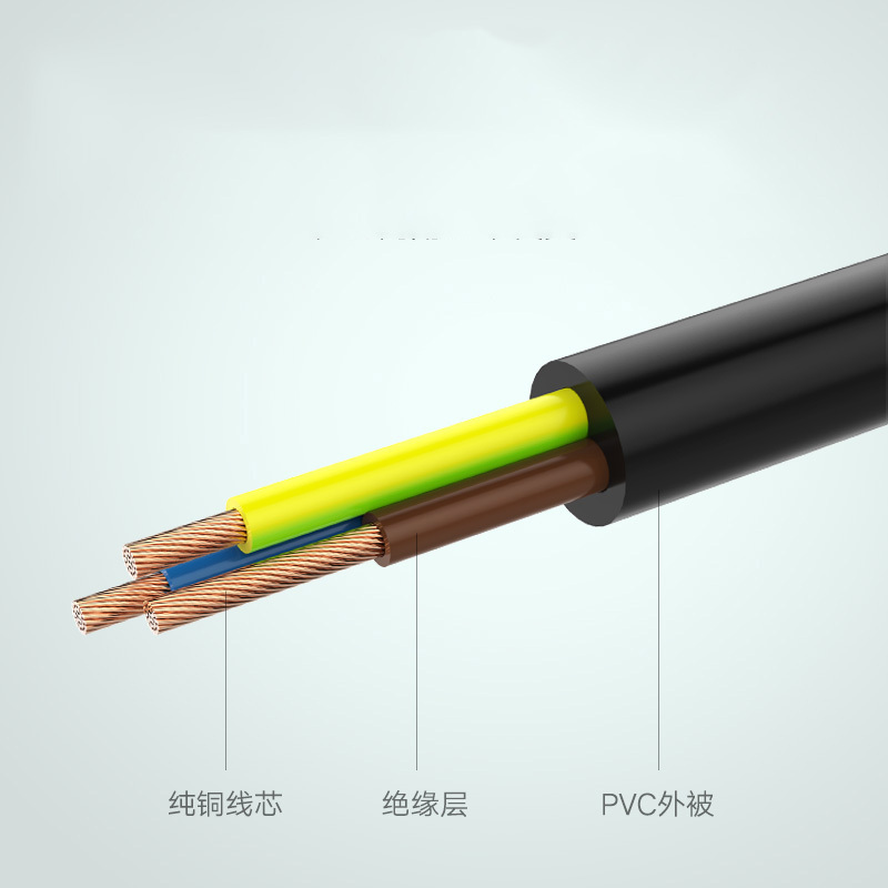 绿联CD159国标梅花尾三插电源线 黑色 2米