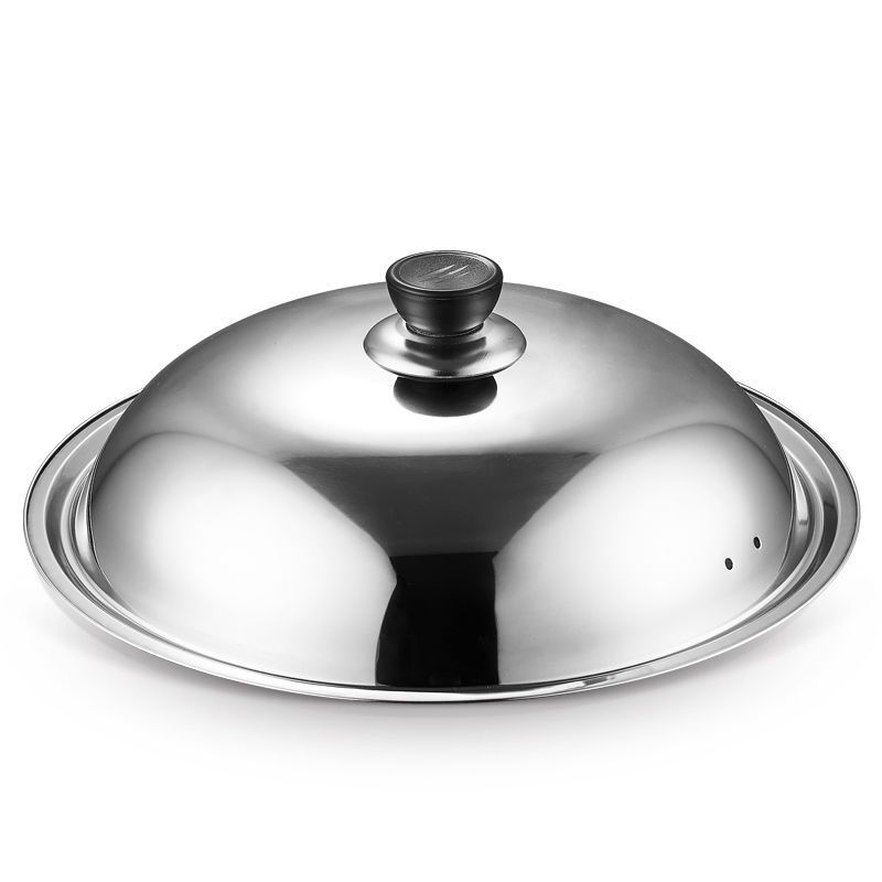 加厚不锈钢锅盖家用食品级防烫锅盖子盖炒菜锅炒锅铁锅平底锅k全钢化