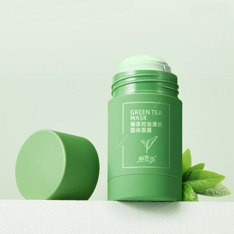 绿茶控油清洁去黑头粉刺收缩毛孔冰肌泥膜绿膜棒女图片