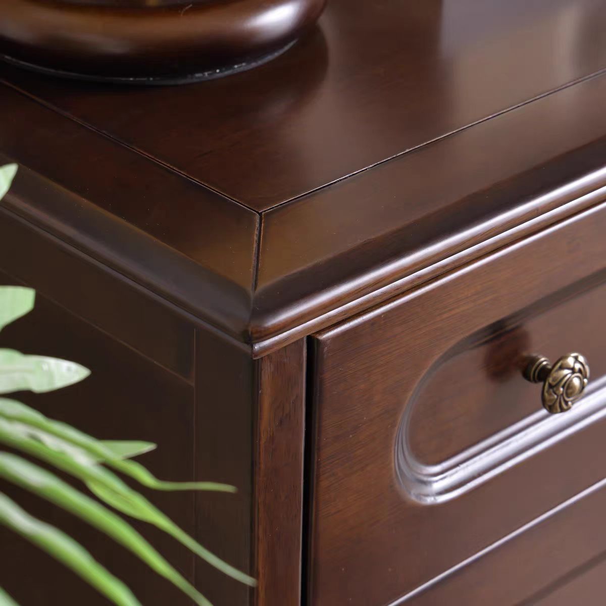 中古风复古实木五斗柜客厅靠墙斗橱卧室法式美式收纳储物柜子高清大图