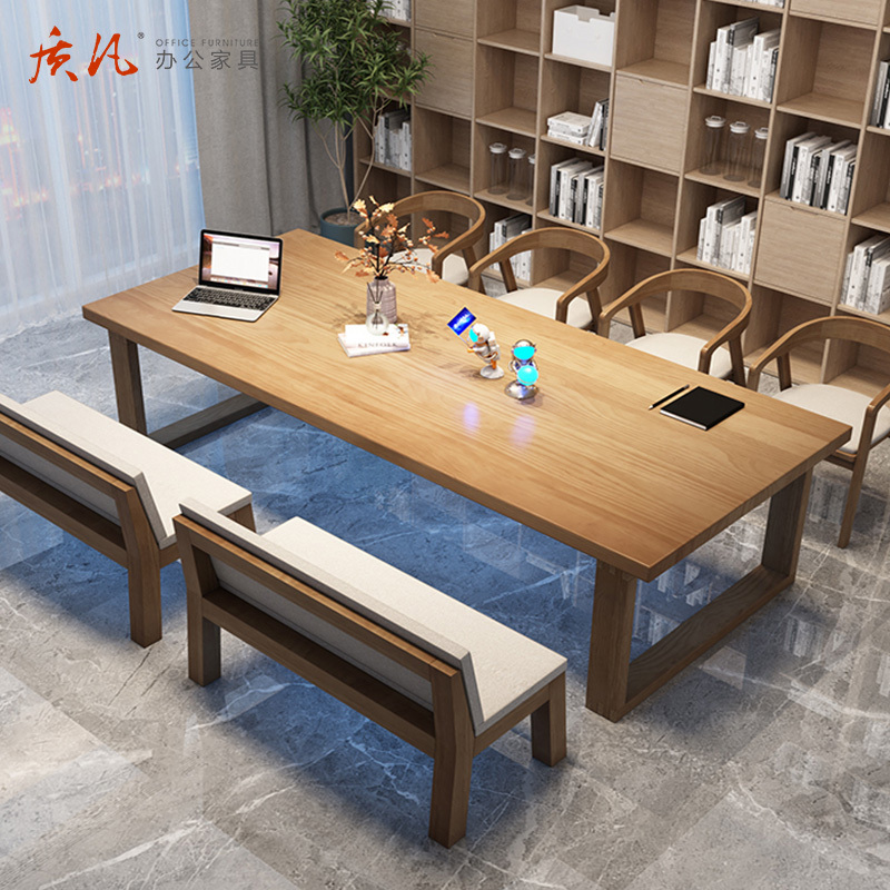 质凡简约大书桌家用工作台实木办公长桌