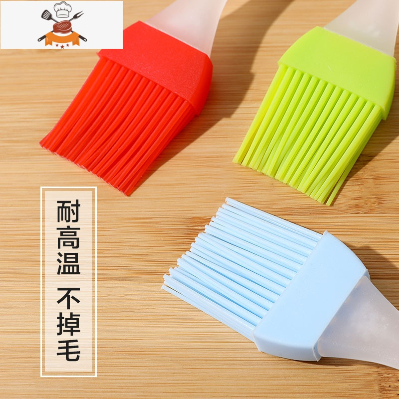 烘焙工具硅胶铲子油刷可高温家用一体式刮刀奶油蛋糕刮板搅拌抹刀 敬平 半透明大刮刀3支