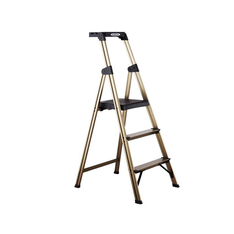 工具库 稳耐WERNER 优雅金三步宽踏板家用梯 1.39米 233T-3CN
