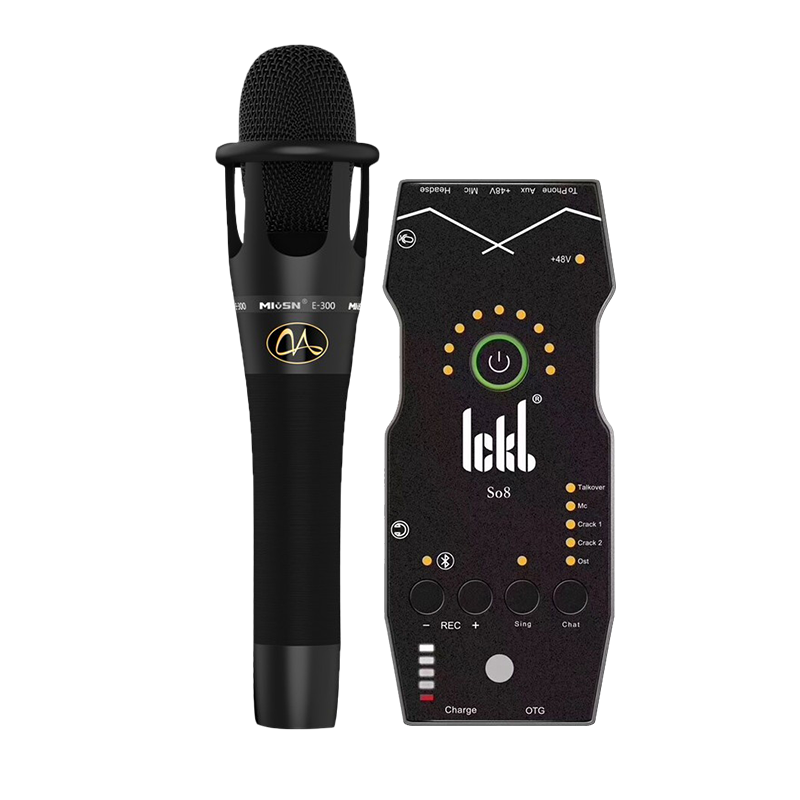 Ickb so8四代新款+魅声E300声卡套装手机直播电脑抖音主播唱歌k歌录音直播设备全套电容麦克风唱吧全民神器话筒