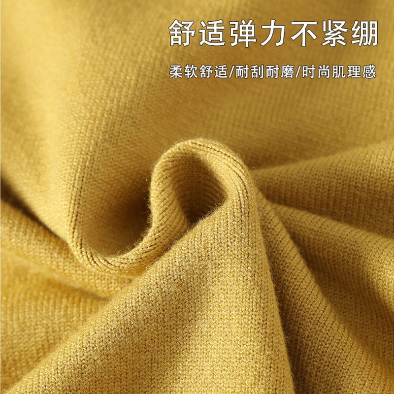 啄木鸟春秋冬季新款假两件衬衫领商务针织毛衣男士保暖内搭打底鸟高清大图