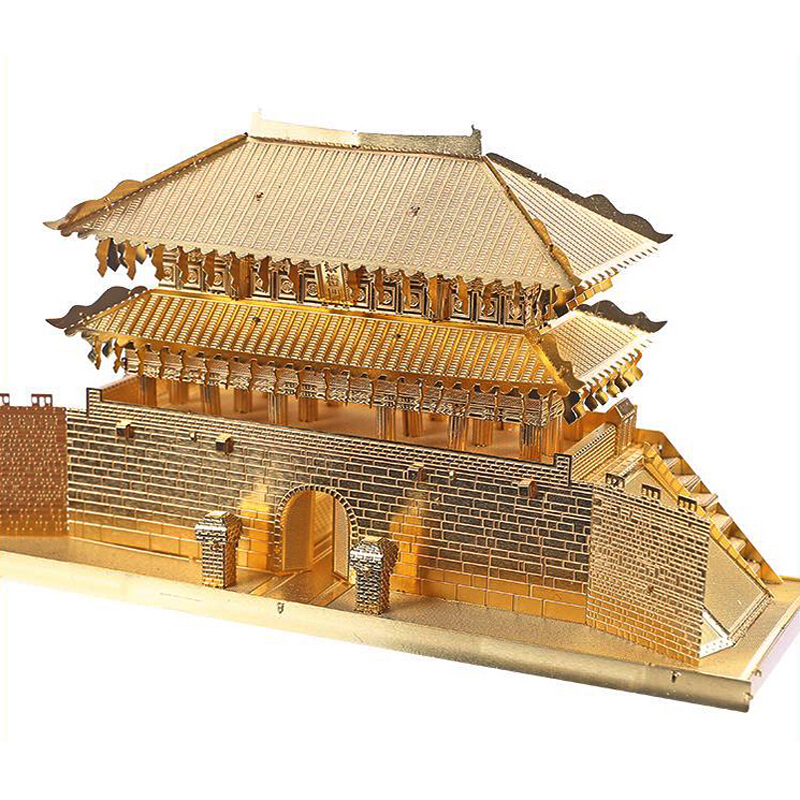 拼酷3d合金拼装拼插diy手工创意礼品古建筑模型仿真摆件金属拼图玩具