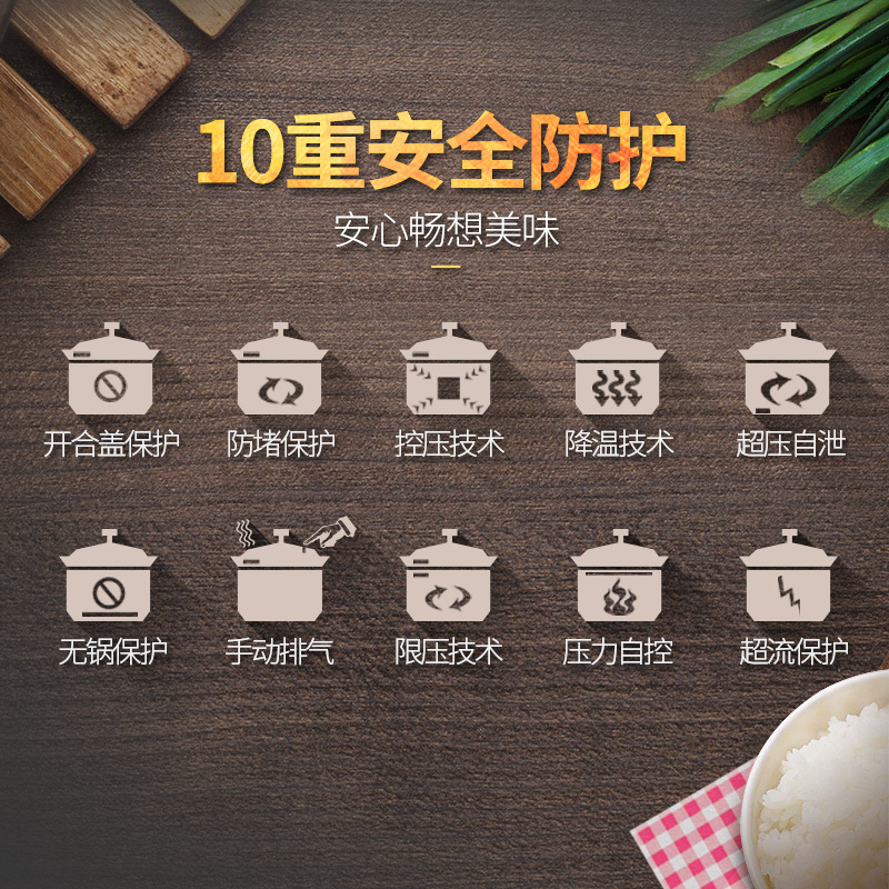 御尚堂(USATA) YA258(10) 电压力锅家用全自动多功能电高压锅2.5L智能小电饭煲压力锅电饭锅