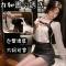 姿美夜酥秋新品情趣内衣女性感紧身包臀秘书制服诱惑透视夜店套装