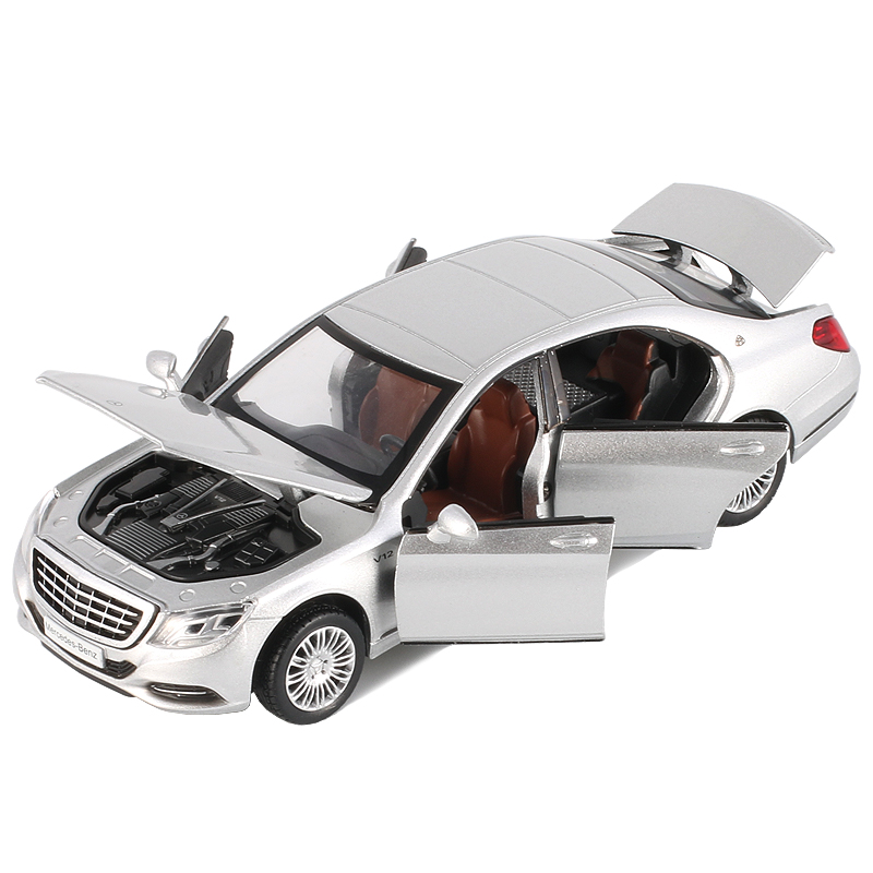 奔驰迈巴赫S650汽车模型六开奔驰S600合金模型儿童玩具车回力车 迈巴赫S650=裸车黑色高清大图