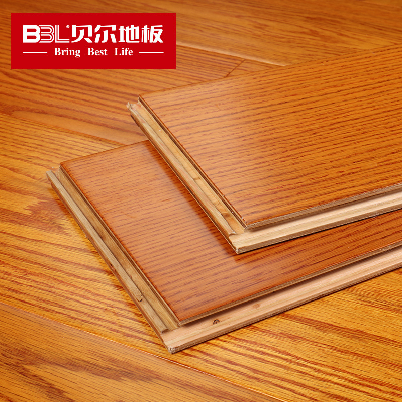 贝尔 BBL EW007 七彩橡木 深原木色多层实木地板[1㎡]