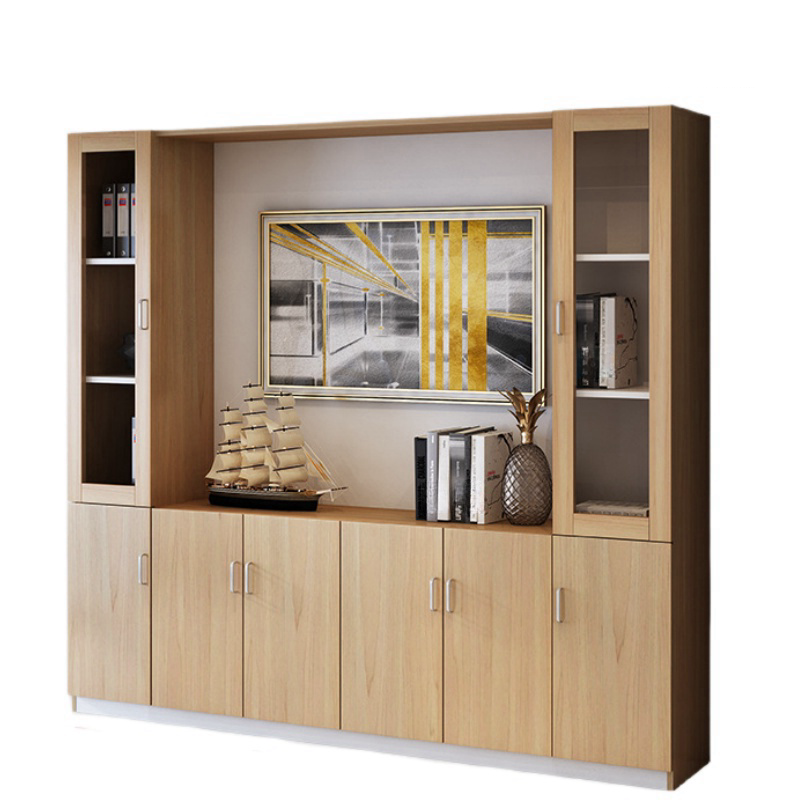 蕃蒂办公书柜六门台高清大图