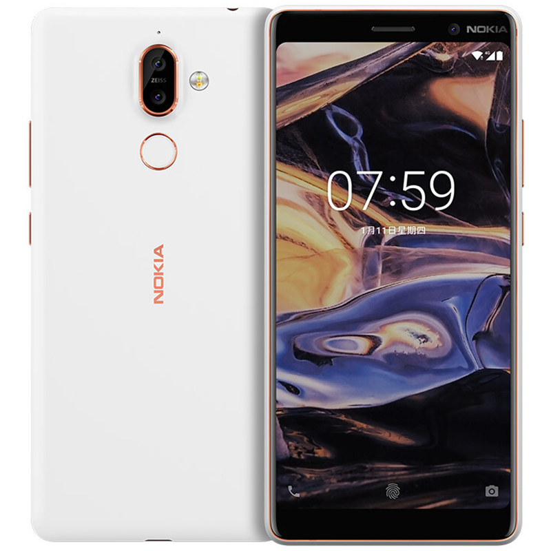 NOKIA/诺基亚7 plus智能手机 双卡双待 移动联通电信4G全网通4G智能手机 6GB+64GB 白色