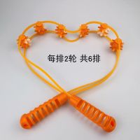 拉背条按摩器开背颈椎滚轮式敲背腹部腰部背部后背不求人锤背家用 桔色12轮款