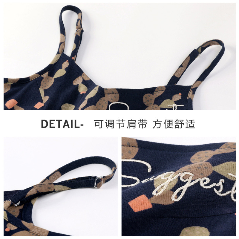 猫人甜美吊带睡裙女夏季可爱少女公主风日系花边薄款睡衣