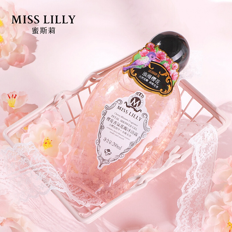 蜜斯莉樱花香氛花瓣沐浴露200ml