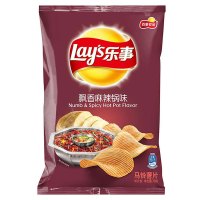 乐事(LAY’S) 薯片 飘香麻辣锅味70g袋装(休闲零食)