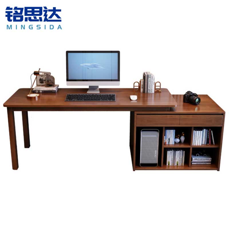 铭思达实木书桌高清大图