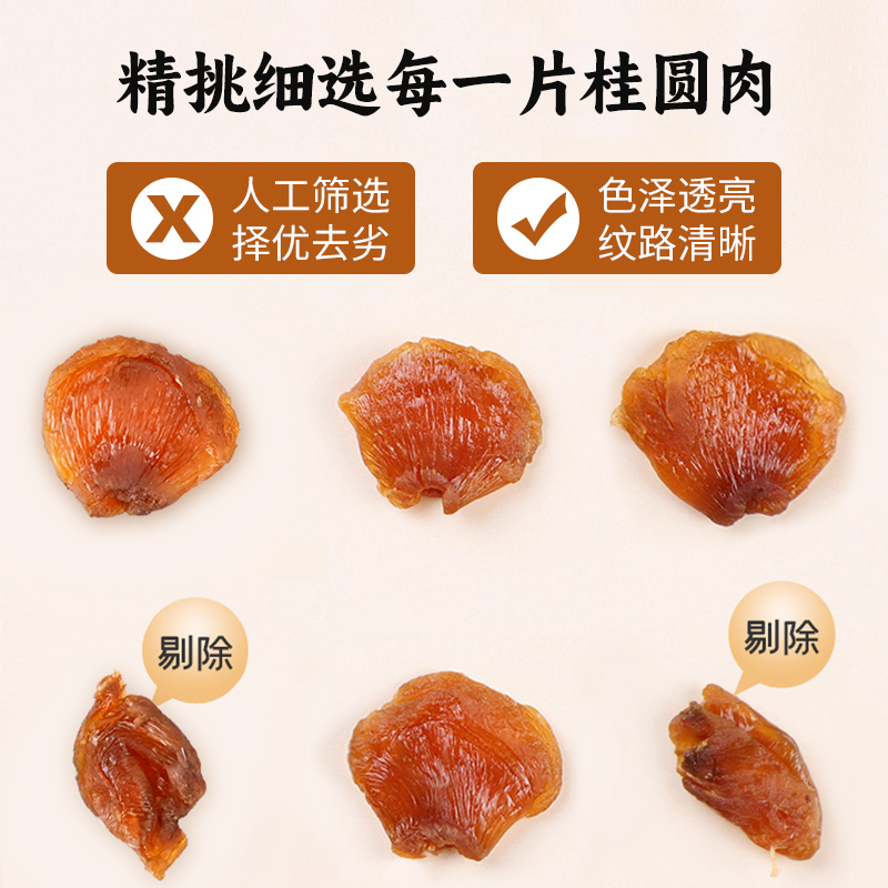 古小圆 桂圆肉干龙眼肉 125g 一罐装