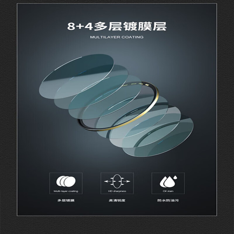 卡色77mm 铜环双面多层镀膜无暗角 单反相机镜头保护镜 滤镜UV镜 尼康佳能滤镜 MCUV AGC款一个装
