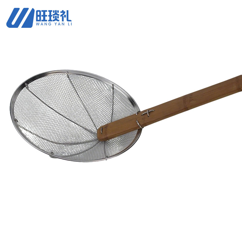 旺琰礼 加厚铁丝竹把笊篱 23cm/个高清大图