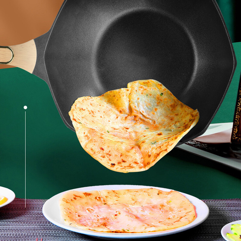 翰乐 SDO-009八角不粘炒锅 33cm高清大图