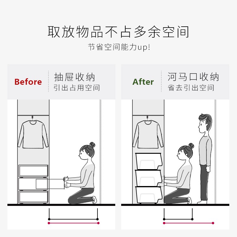 日本河马口收纳箱ins风衣服衣物整理箱玩具塑料收纳盒特大号 三维工匠高清大图