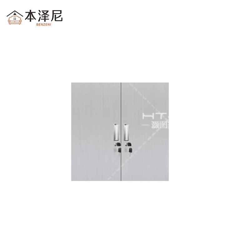 本泽尼 不锈钢衣柜 两门更衣柜 HTZ-BXG942-C 900*420*1800mm 组高清大图