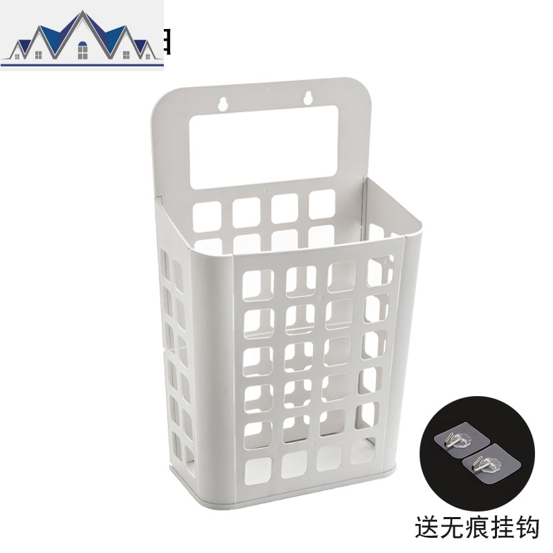 壁挂可折叠浴室衣服收纳筐卫生间放换洗脏衣服的篮子脏衣篓 三维工匠收纳篮 大号灰白可拆卸款送挂钩