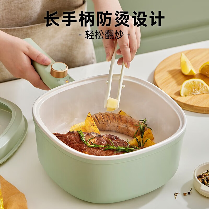 小熊(Bear)电煮锅 多功能锅 电热锅电炒锅 2.5L小电锅分体 学生宿舍电火锅蒸煮煎炒锅配蒸笼高清大图