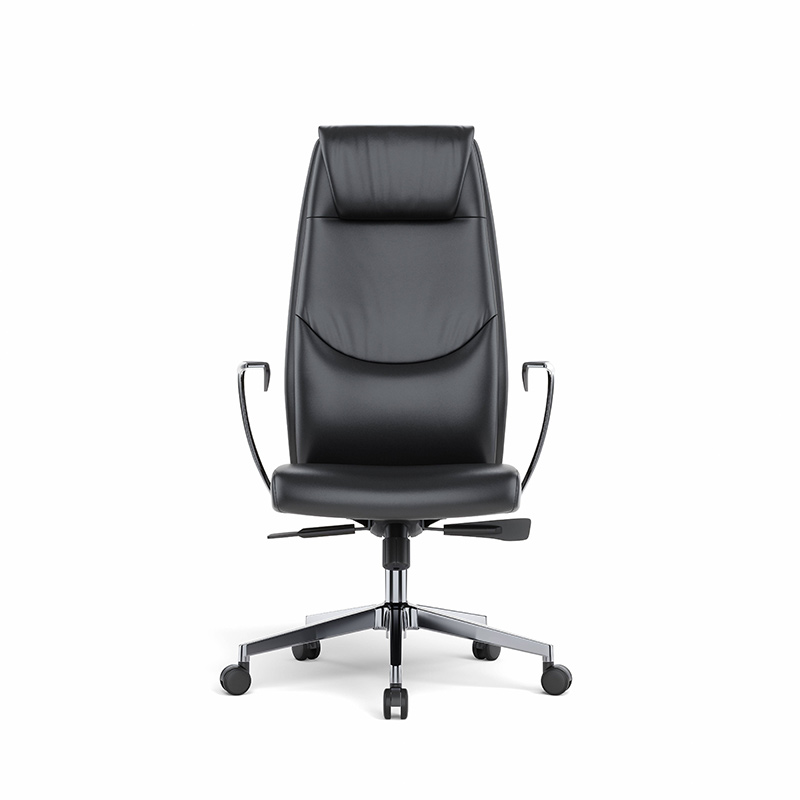 双朗 牛皮办公椅 S-JY1026BL 615*645*1185-1260mm 黑色 张高清大图