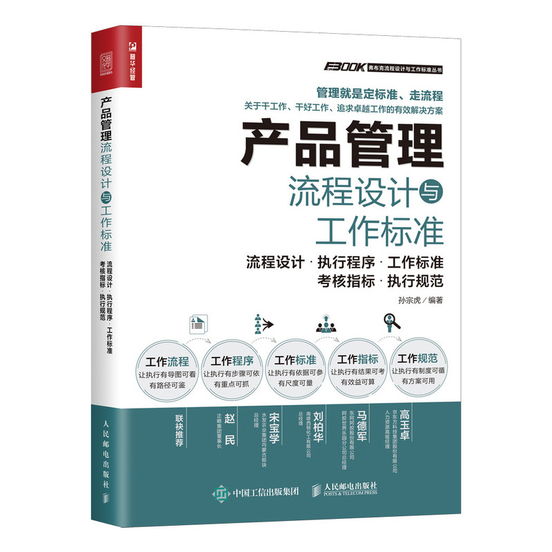 [正版]产品管理流程设计与工作标准 流程设计 执行程序 工作标准 考核指标 执行规范 标准化管理书籍精细化管理弗布克高清大图
