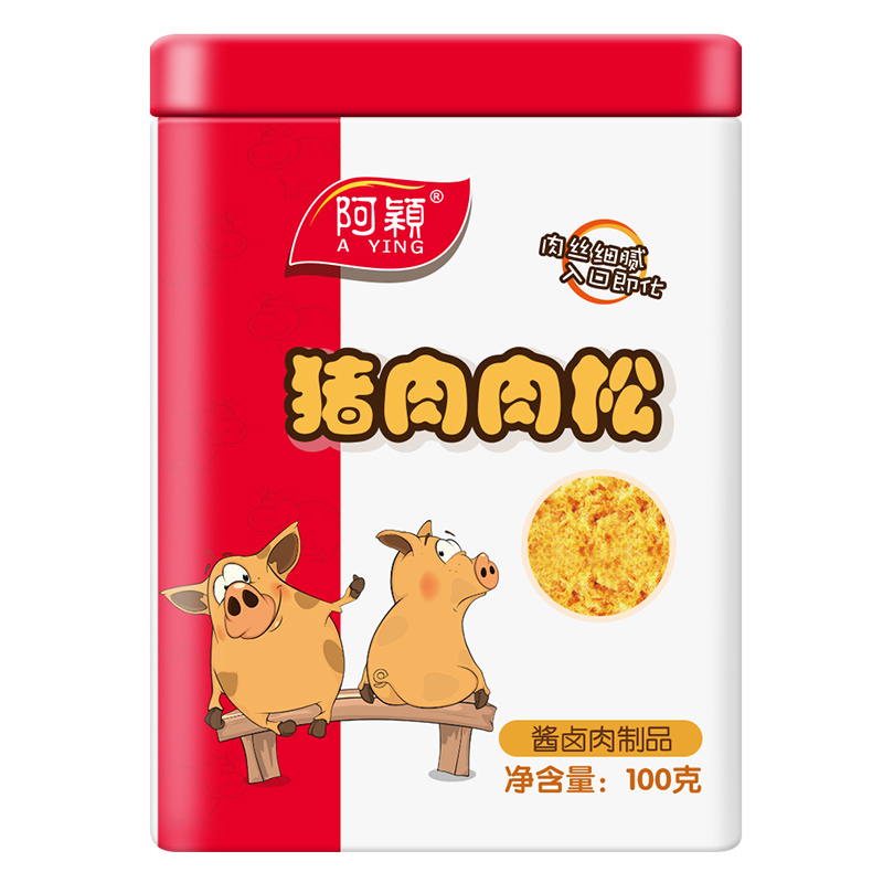 阿颖儿童零食 儿童猪肉肉松100g/罐(14小袋分装)