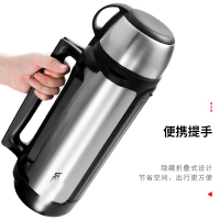 爱仕达 ASD 保温杯具不锈钢大容量保温瓶 车载真空保温水壶户外真空旅行壶不锈钢色1.5L/2.0L