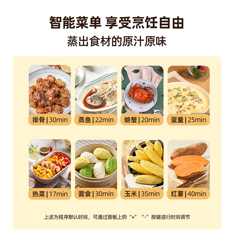 小浣熊电蒸锅多功能家用双层蒸汽锅小型早餐机自动断电蒸菜电蒸笼