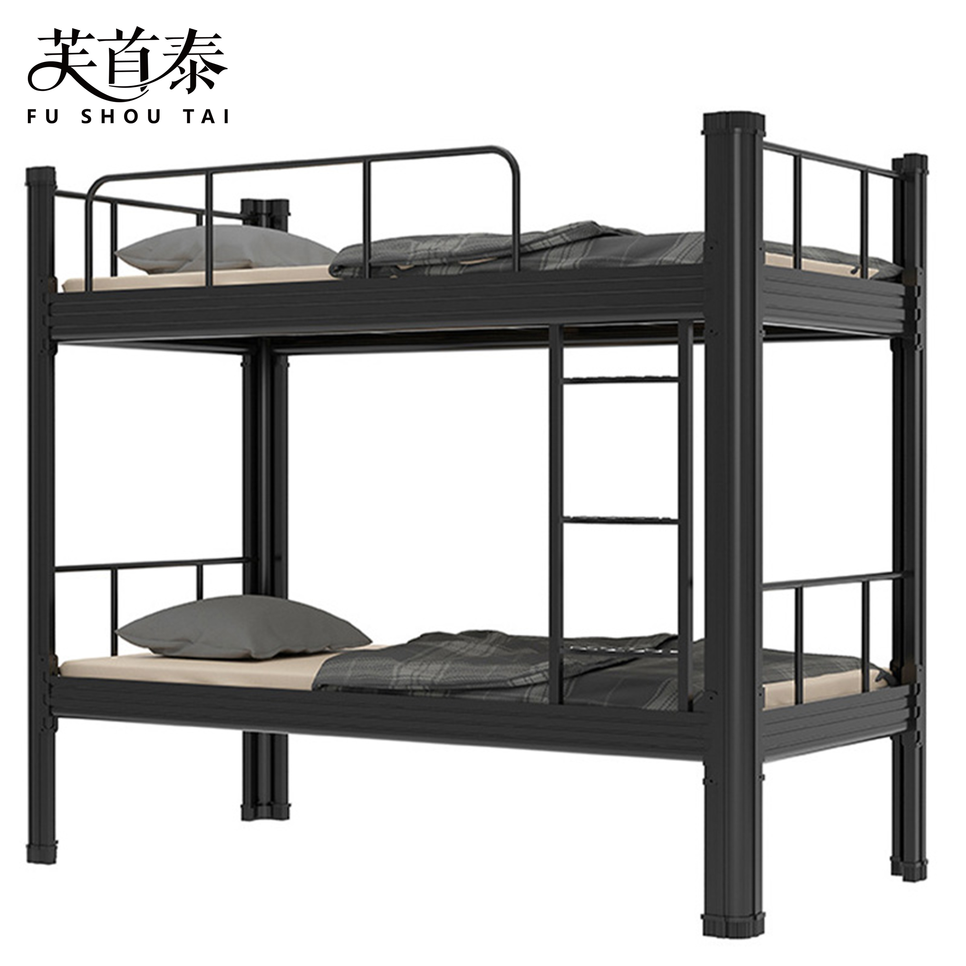 芙首泰钢制双层床1500*2000*1800mm(含床垫)套高清大图
