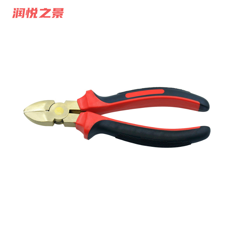 润悦之景 防爆铝青铜斜口钳斜嘴钳 6寸 把高清大图