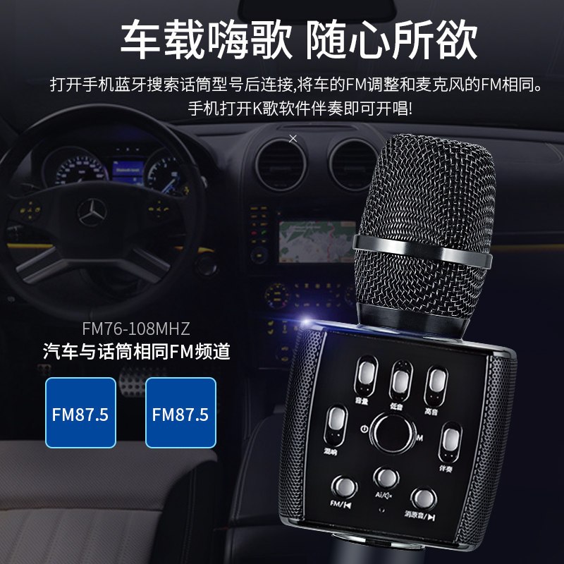 屁颠虫(HIFIERX37手机 电视无线K歌 一体便携掌上KTV家用电视k歌神器(X37旗舰版黑色+电视棒)3.5接口