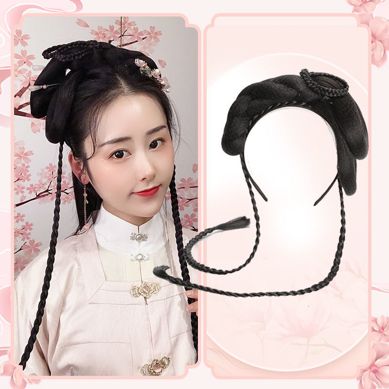 古装假发汉服发箍发髻一体式发片造型发包古风懒人手残党仙女造型 懒人 造型二