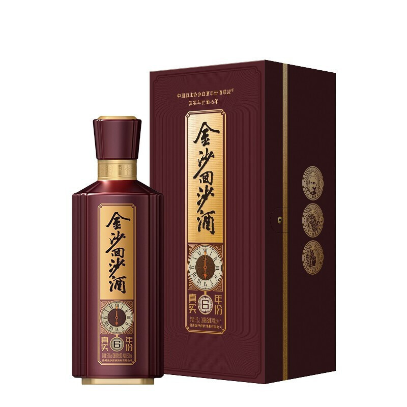 金沙回沙酒 真实年份酒(6年)礼盒装 53度 500ml 单瓶装 酱香型 贵州金沙酱酒[自营]
