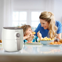 飞利浦(Philips)空气炸锅 家用无油智能电炸锅多功能薯条机大容量 HD9627/21多用途锅附带煎鱼盘烤架