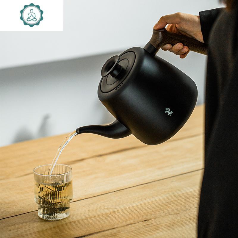 鸣盏上水煮茶器家用自动水壶烧水茶壶电陶炉泡茶电热水壶茶具套装 封后 鸣盏黑色上水壶