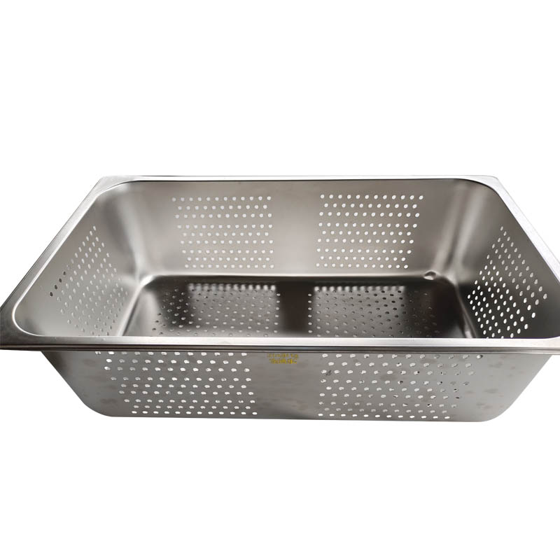 金迪乐不锈钢冲孔份数盘过滤盆高清大图