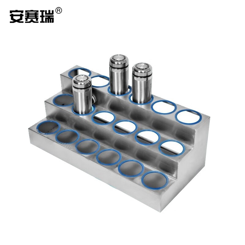 安赛瑞 桌面水杯架 台面保温杯茶杯收纳摆放架 车间工厂休息室置物架 三层十八孔位 701499