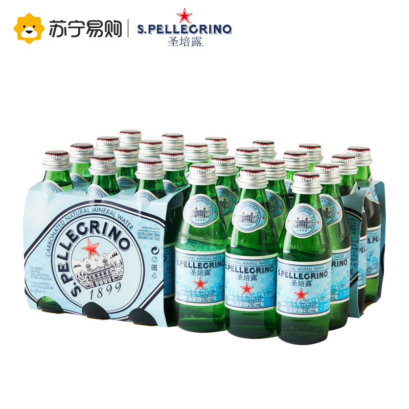 圣培露 充气天然矿泉水 250ml*24瓶 整箱