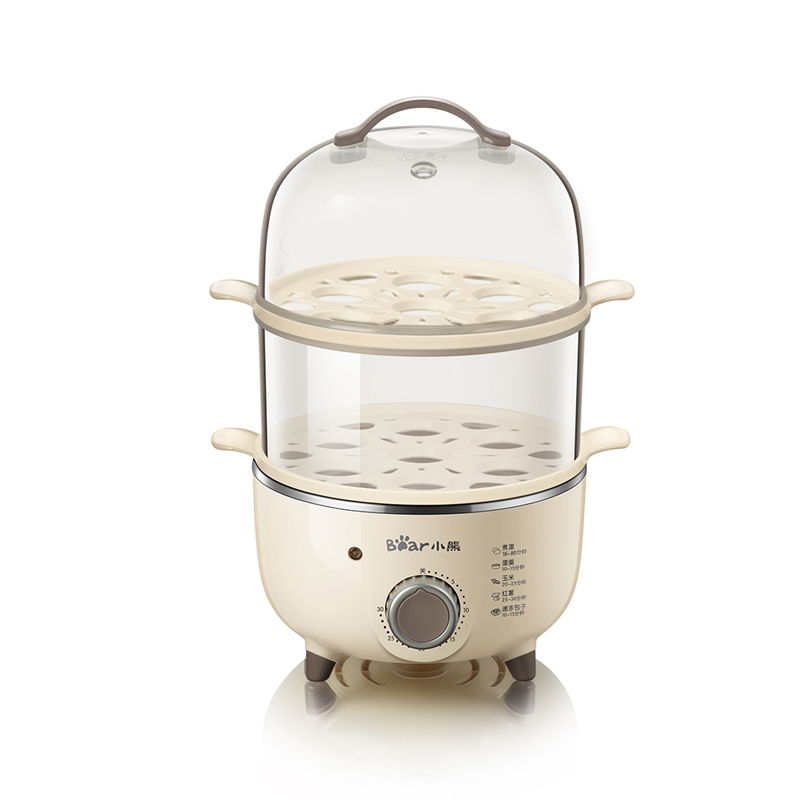 小熊煮蛋器自动断电双层蒸蛋器定时家用小型迷你煮蛋器