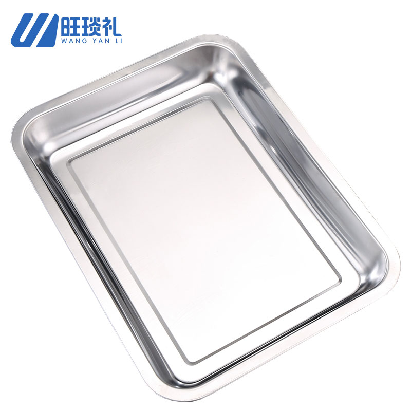 旺琰礼不锈钢方盘 350*500*40mm/个高清大图